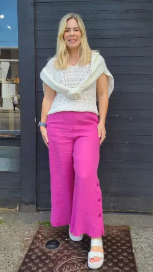 241473 Pink Linen Pant