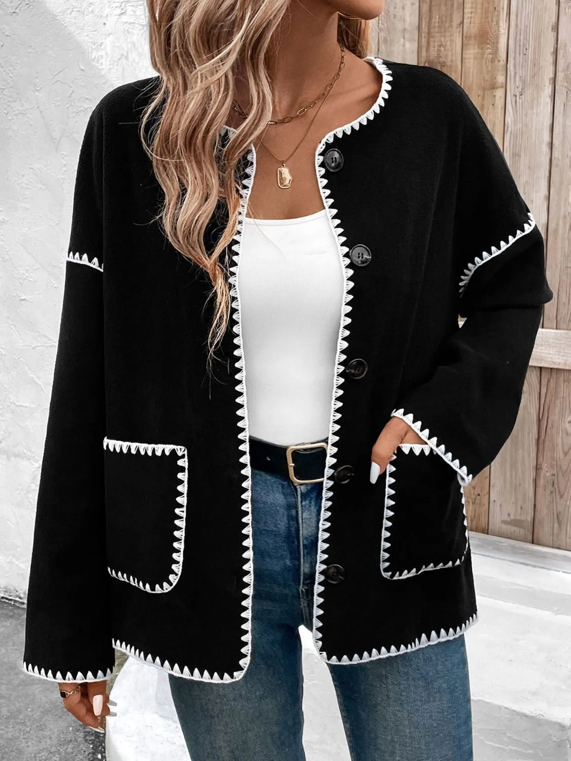 72!  Trina Contrast Jacket