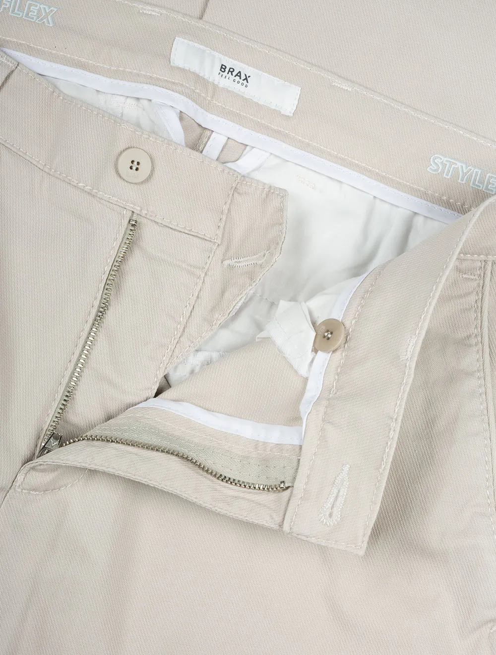 Beige Fabio Cotton Trousers