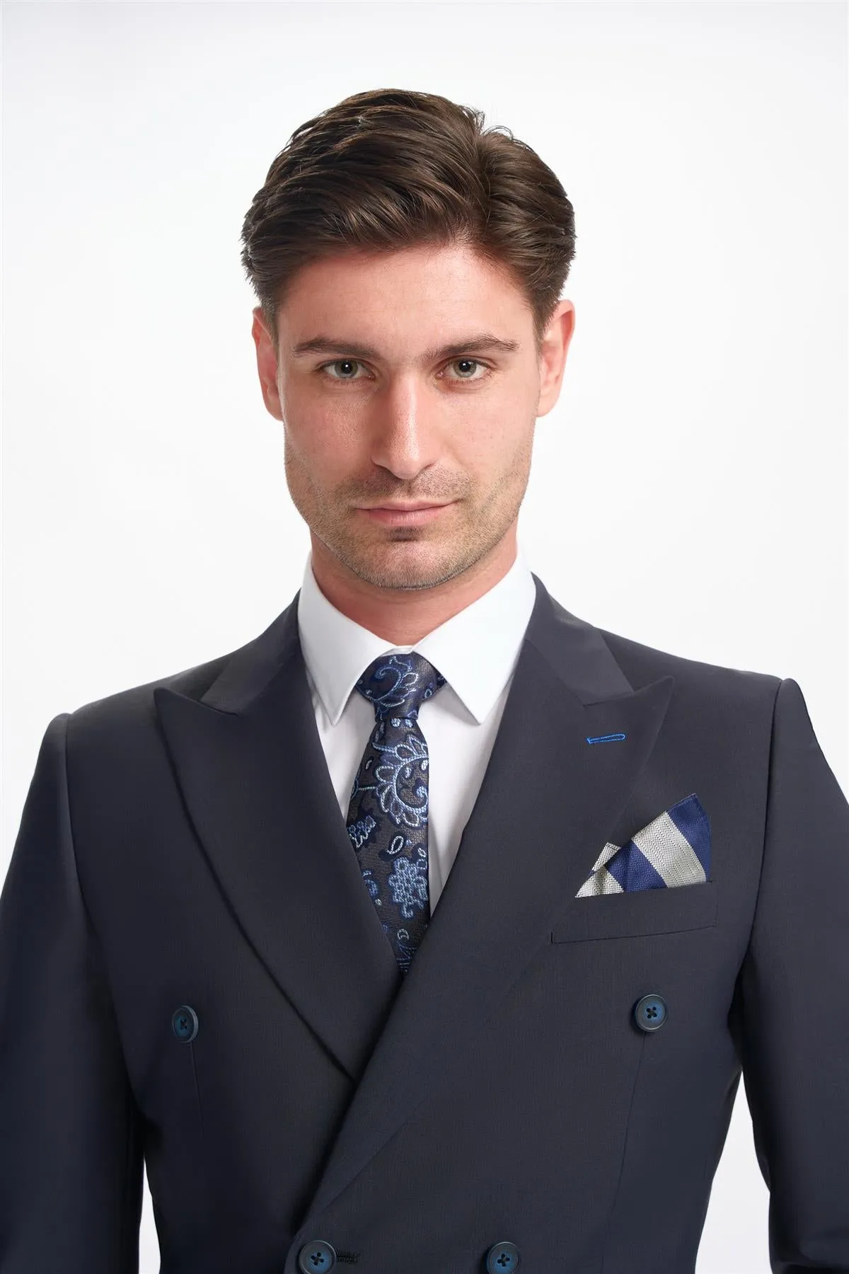 Bond Midnight Navy Double Breasted Blazer