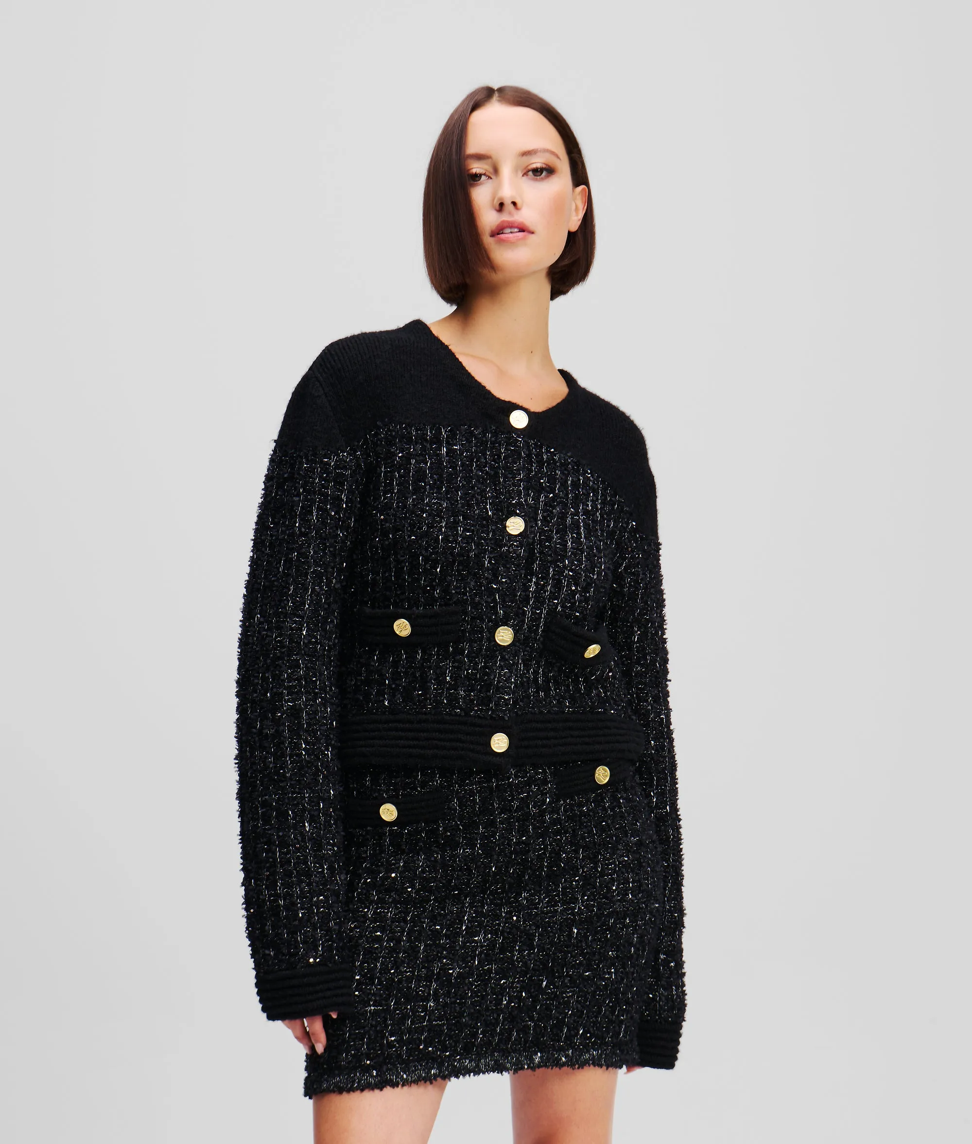 BOUCLE KNIT CARDIGAN