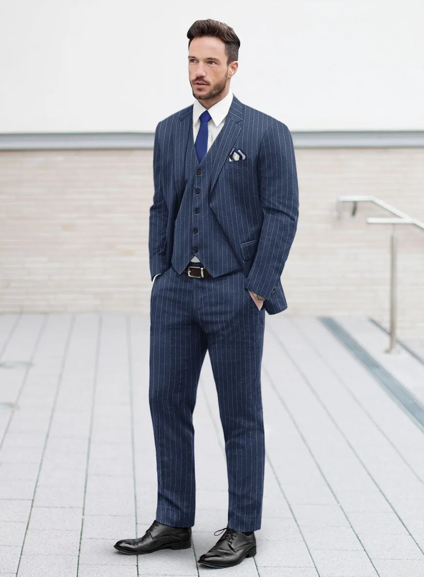 Caccioppoli Genio Blue Wool Suit