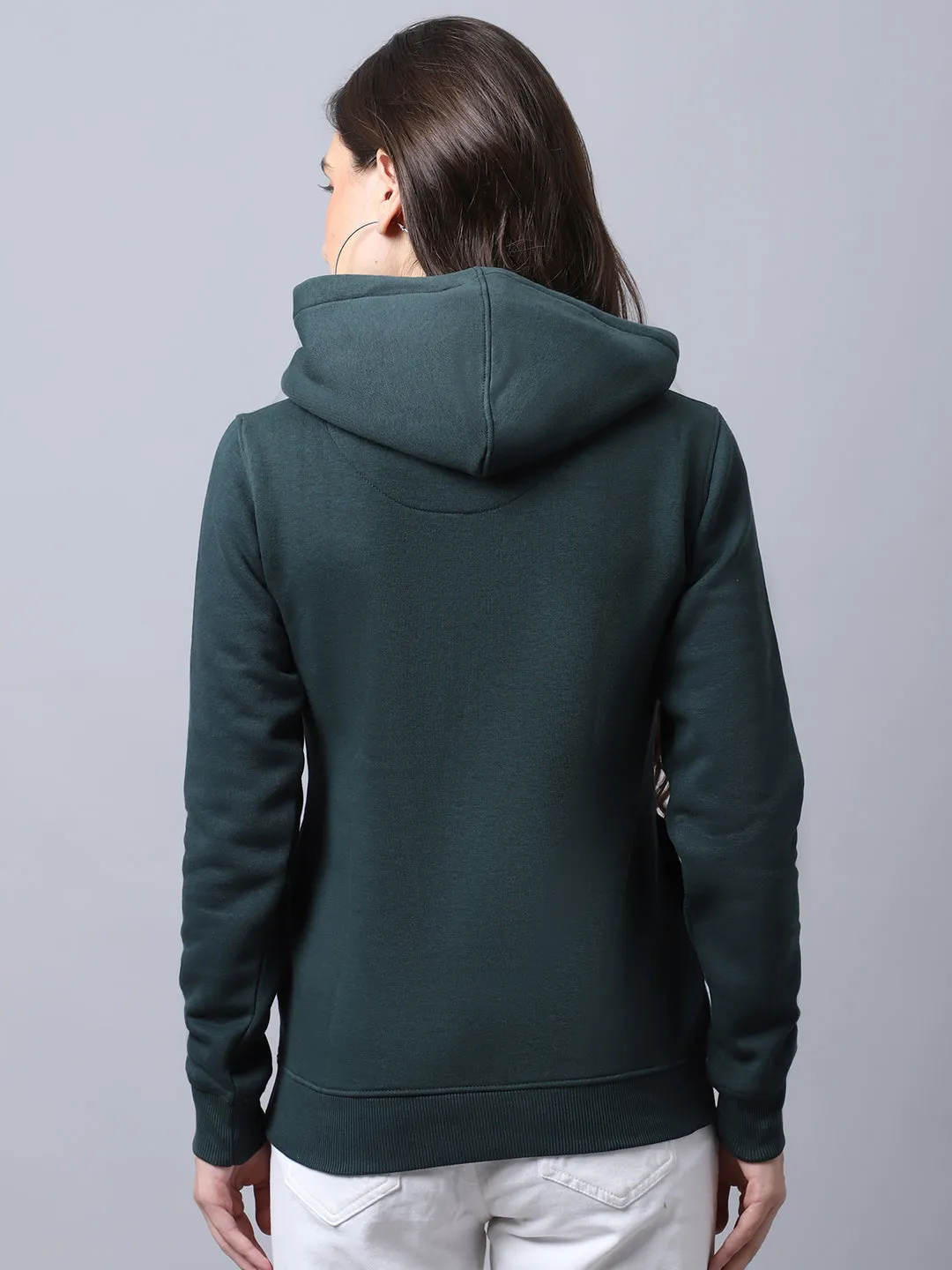 Cantabil Bottle Green Sweatshirt for Women's