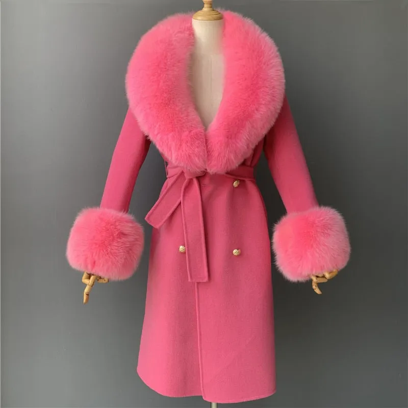 Cashmere Fur Wool Coats