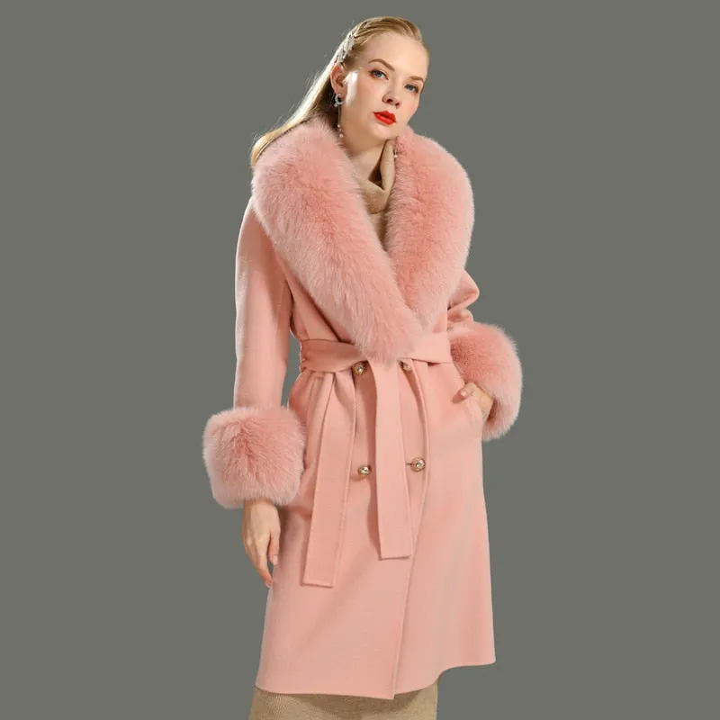 Cashmere Fur Wool Coats