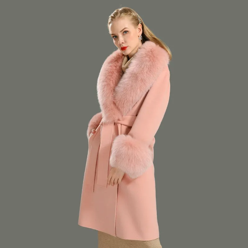 Cashmere Fur Wool Coats