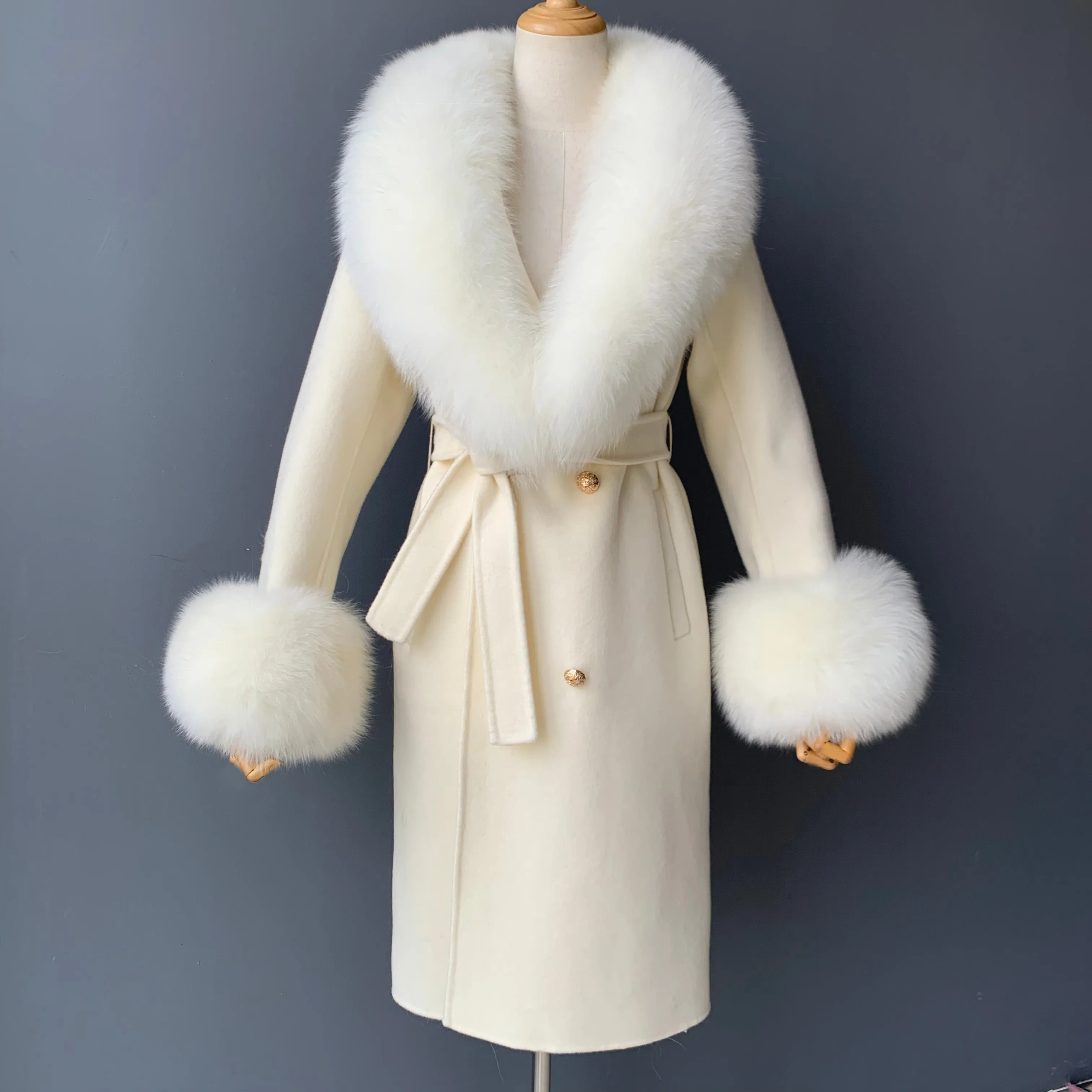 Cashmere Fur Wool Coats