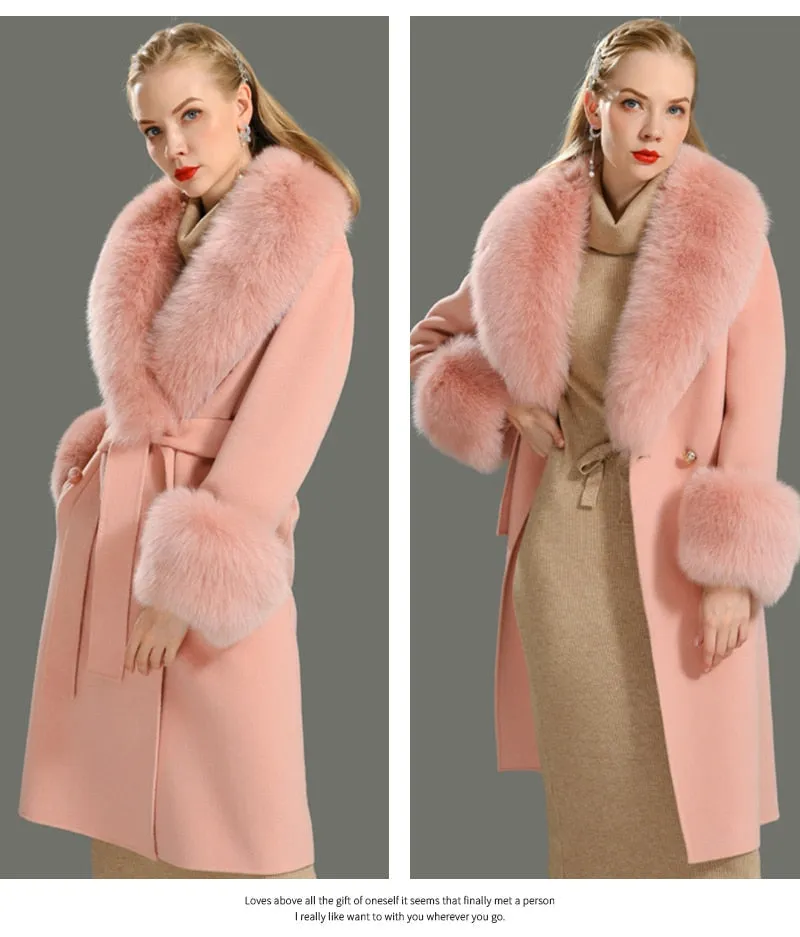 Cashmere Fur Wool Coats