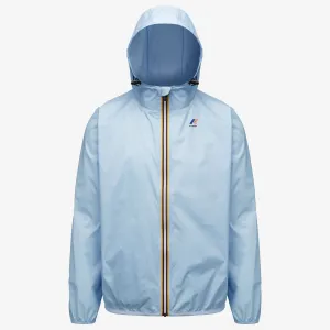 Claude - Unisex Packable Full Zip Waterproof  Rain Jacket in Azure Light Marine