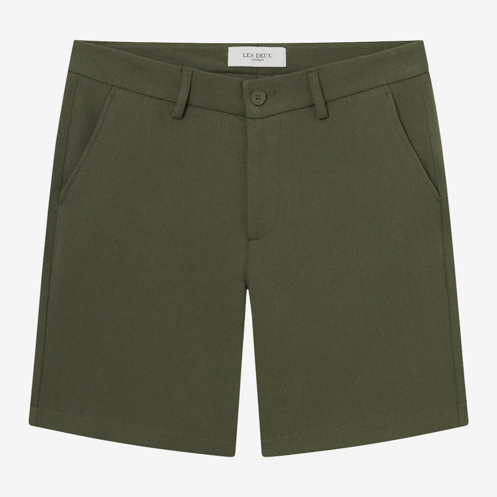 Como Regular Shorts - Olive Night Melange