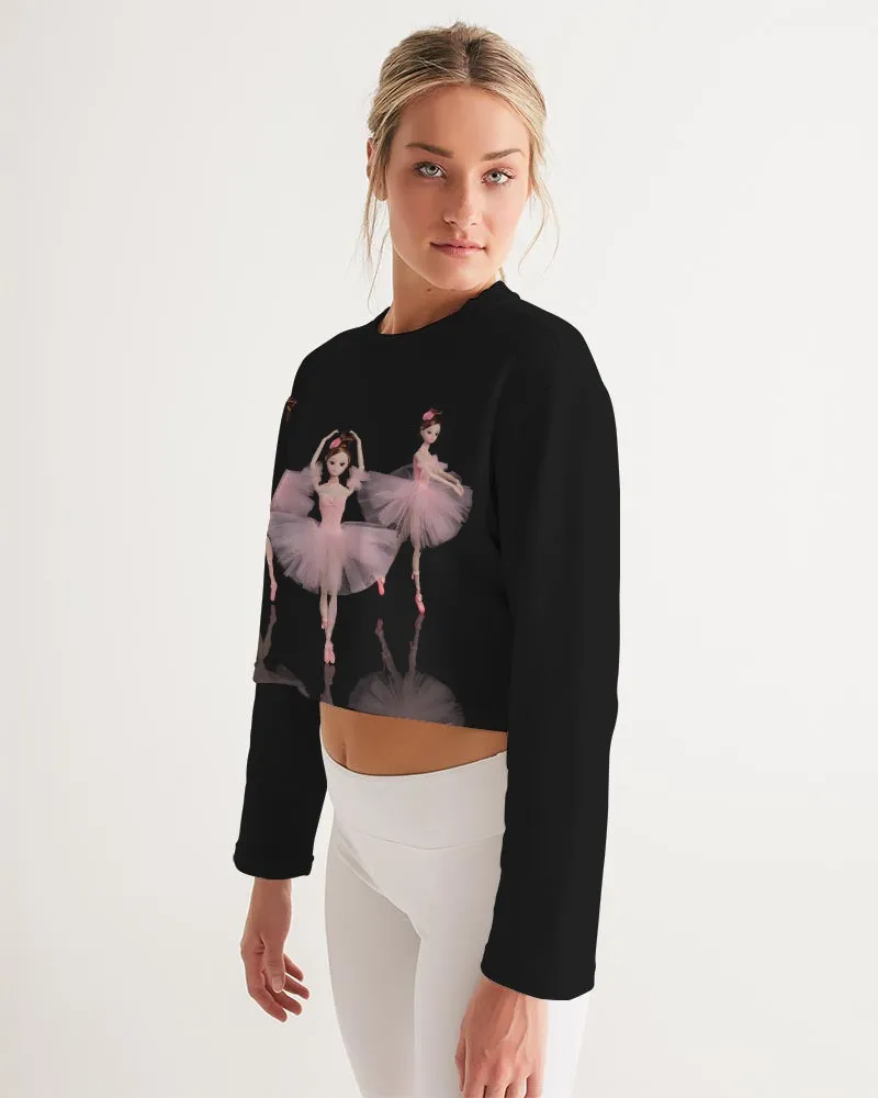 DOLLY ® Ballerina Dolls Pink Women's Cropped Sweatshirt