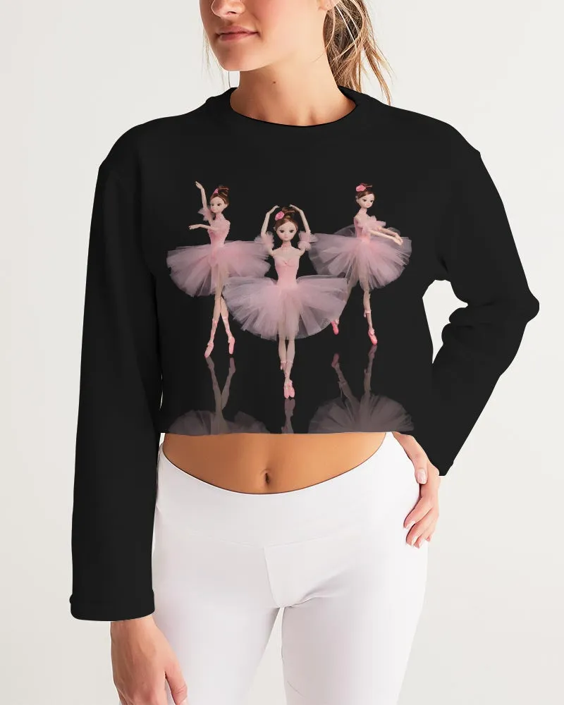 DOLLY ® Ballerina Dolls Pink Women's Cropped Sweatshirt