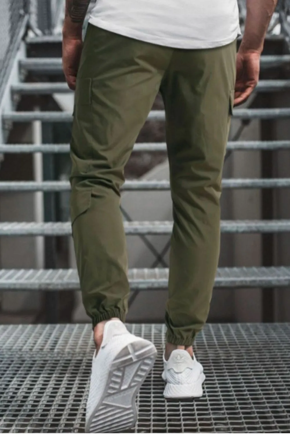 Drawstring Waist Cargo Trousers