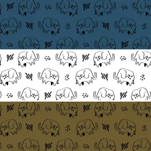 Elephants Organic Sweatshirt Fabric