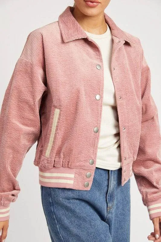 Emory Park Bomber Jacket With Collar