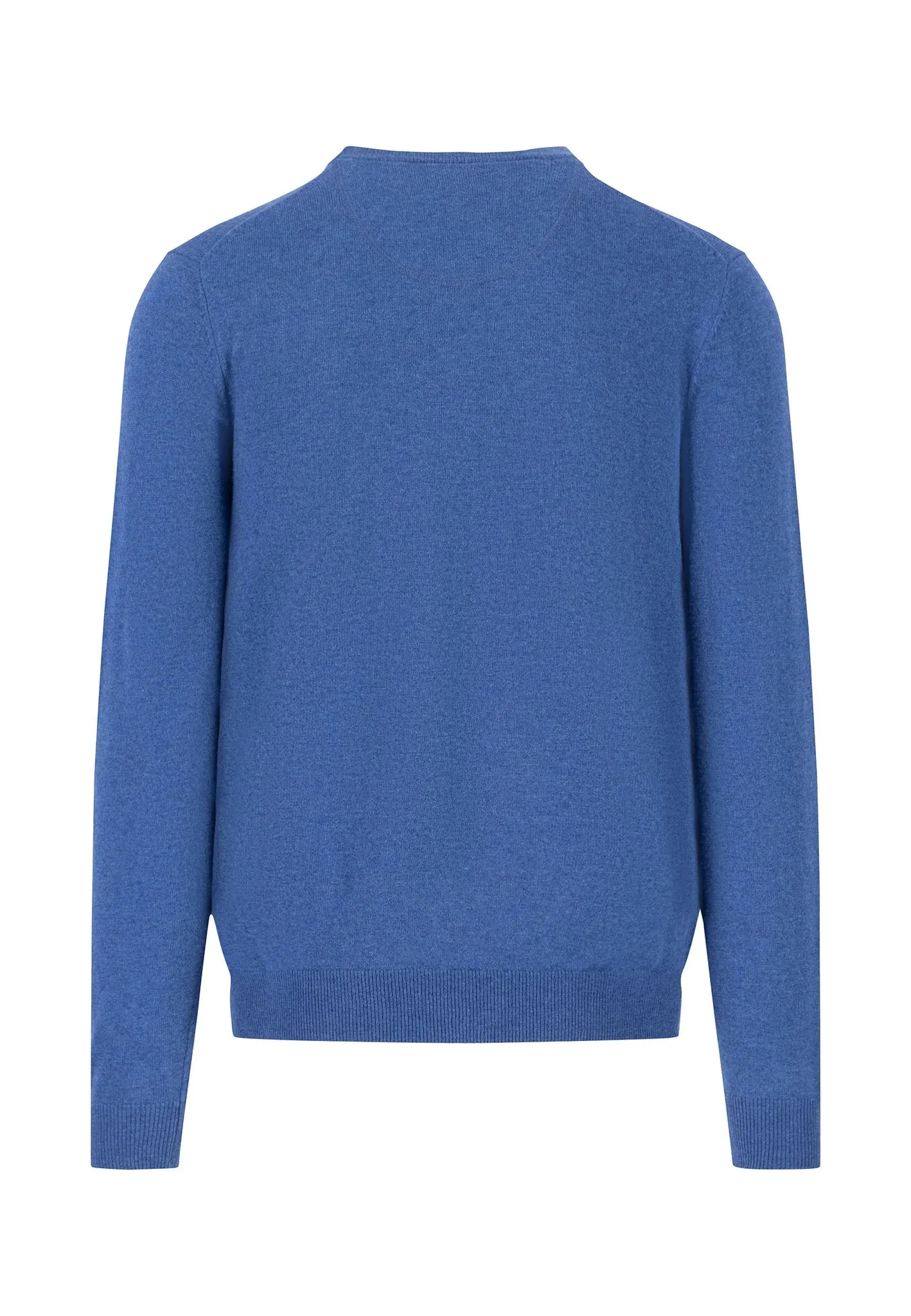 FYNCH HATTON Blue Round Neck Wool Jumper