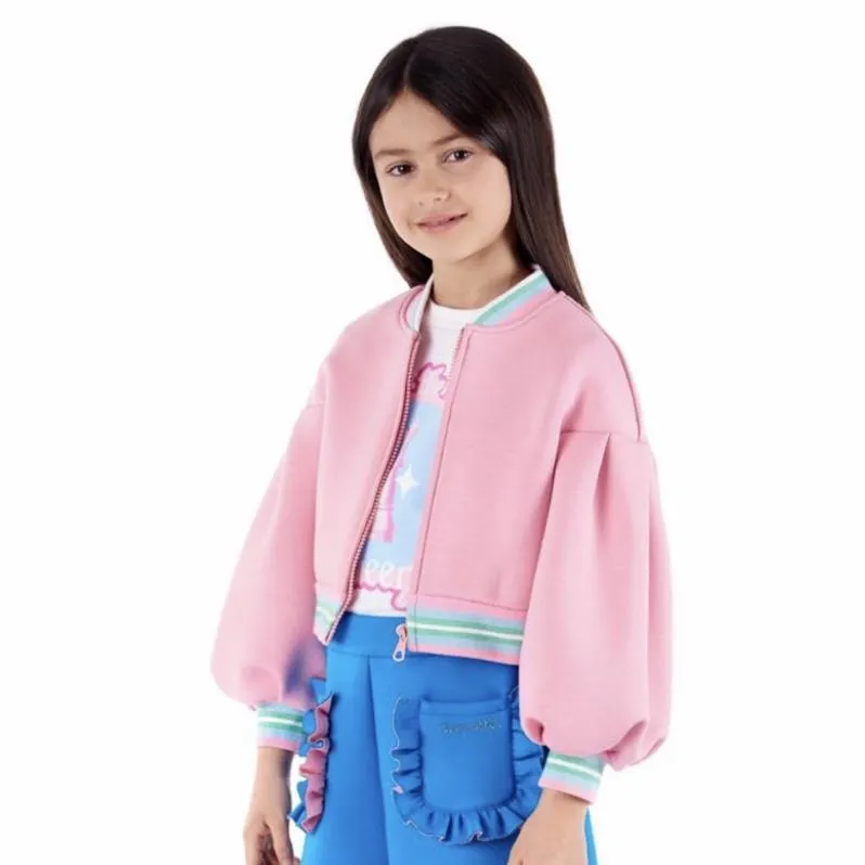 Girls Pink Neoprene Jacket