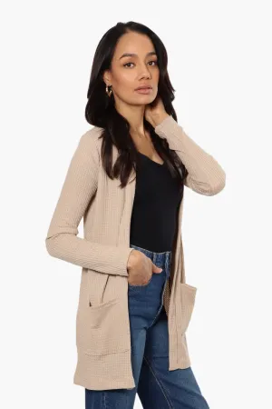 International INC Company Long Sleeve Open Wrap Cardigan - Beige