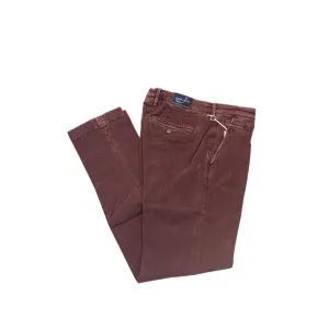 Jacob Cohen Burgundy Cotton Men Chino