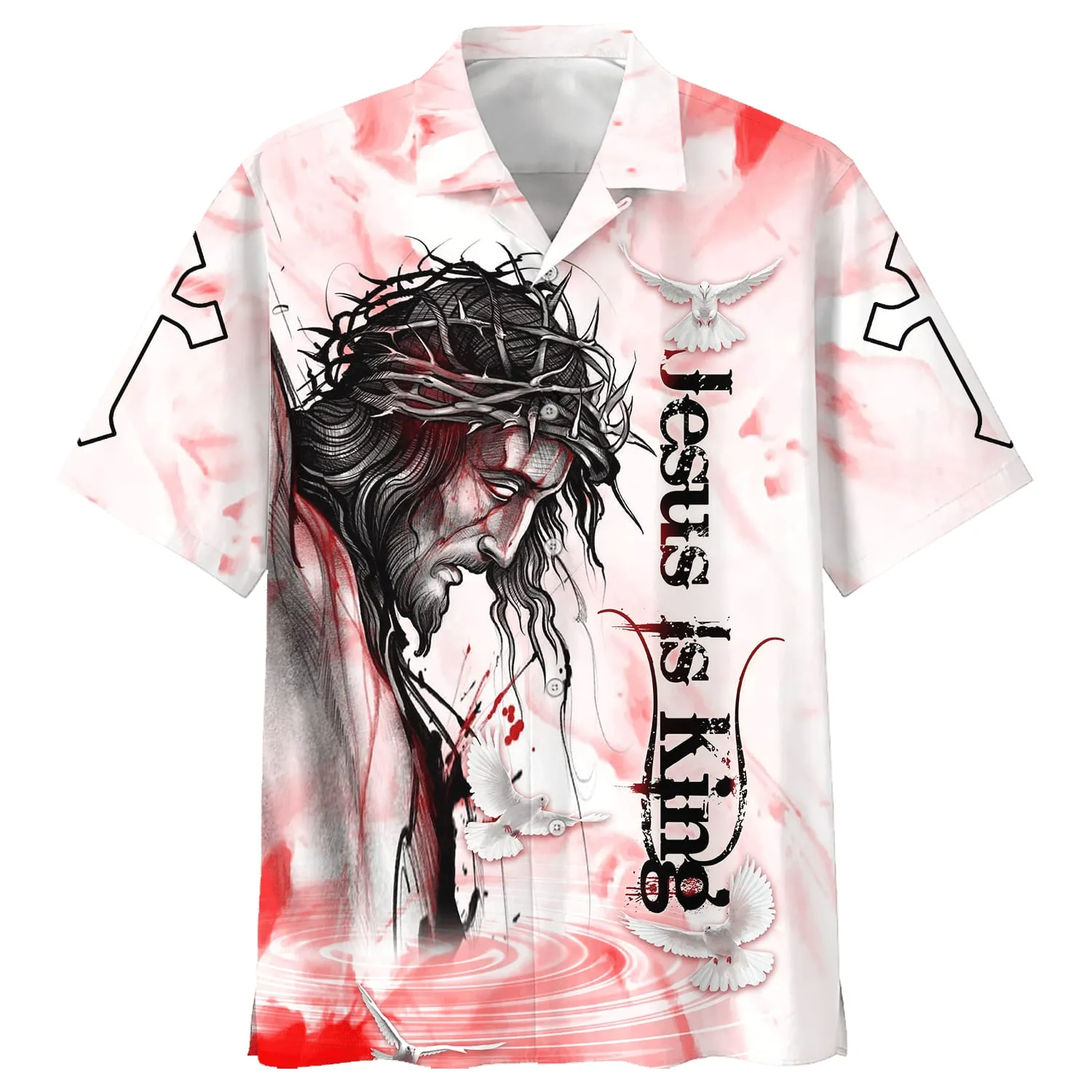 Jesus Is King Hawaiian Shirts - Christian Hawaiian Shirt - Jesus Hawaiian Shirts