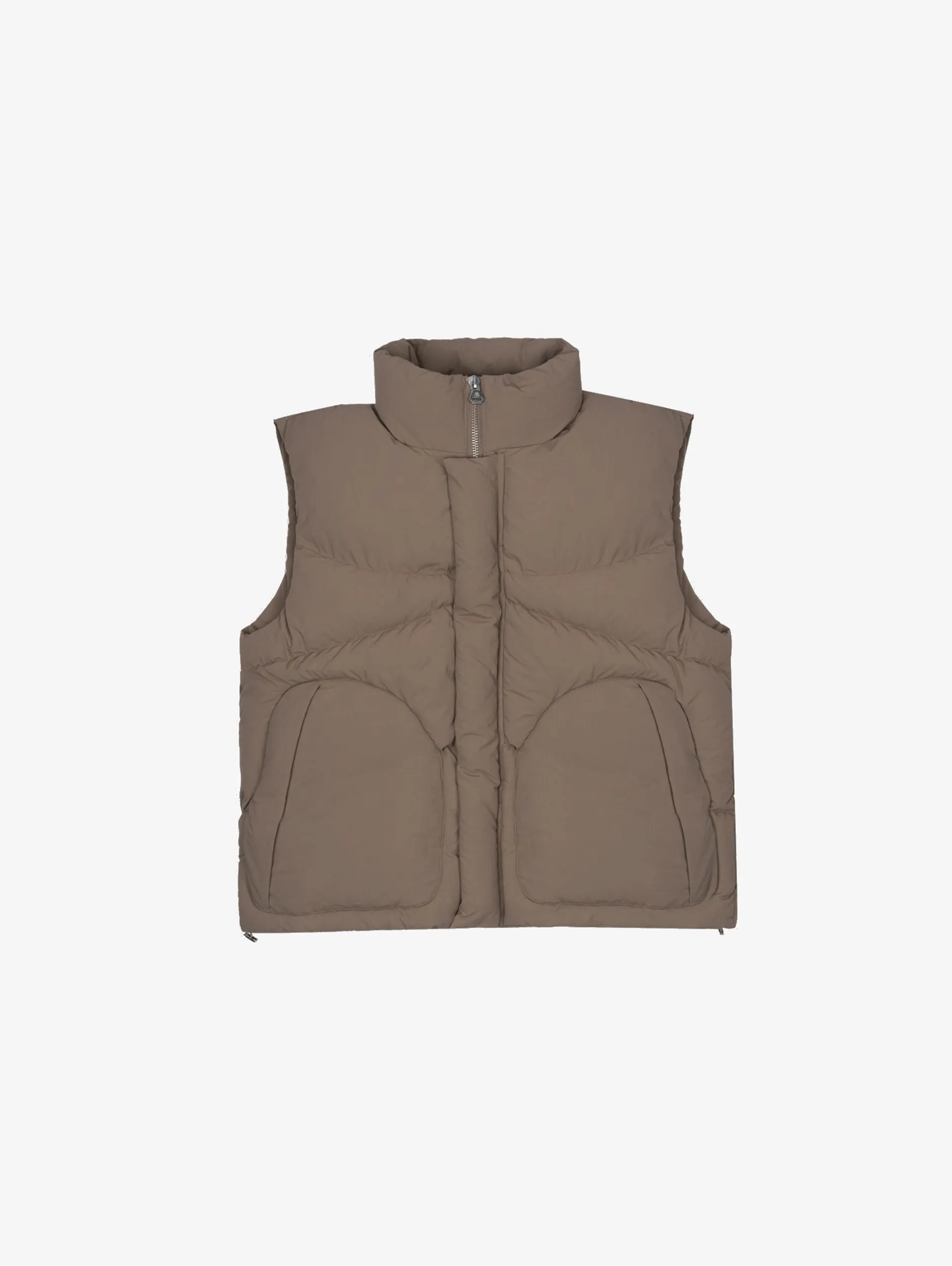 LIGHT BROWN PUFFER VEST