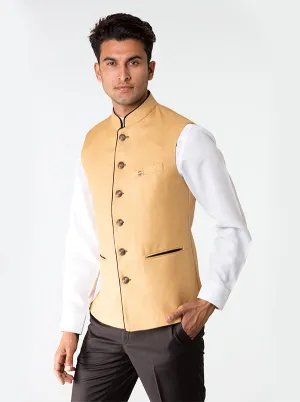 Light Khaki Bandhgala Jacket