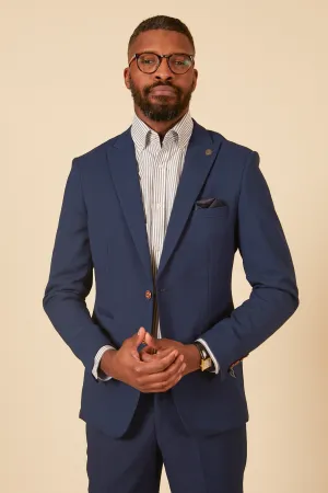 MAX - Royal Blue Blazer with Contrast Buttons