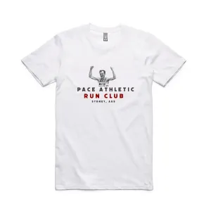 Mens Pace Athletic Run Club - Deeks Tee - White