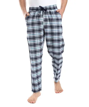 Men's Winter Check Pants - Blue