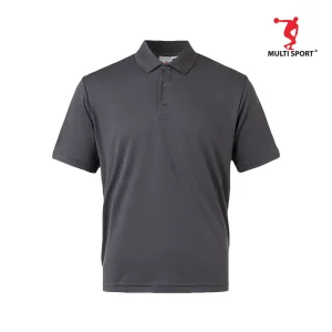 MULTISPORT SHORT SLEVEE MINI EYELET POLO (CHARCOAL)