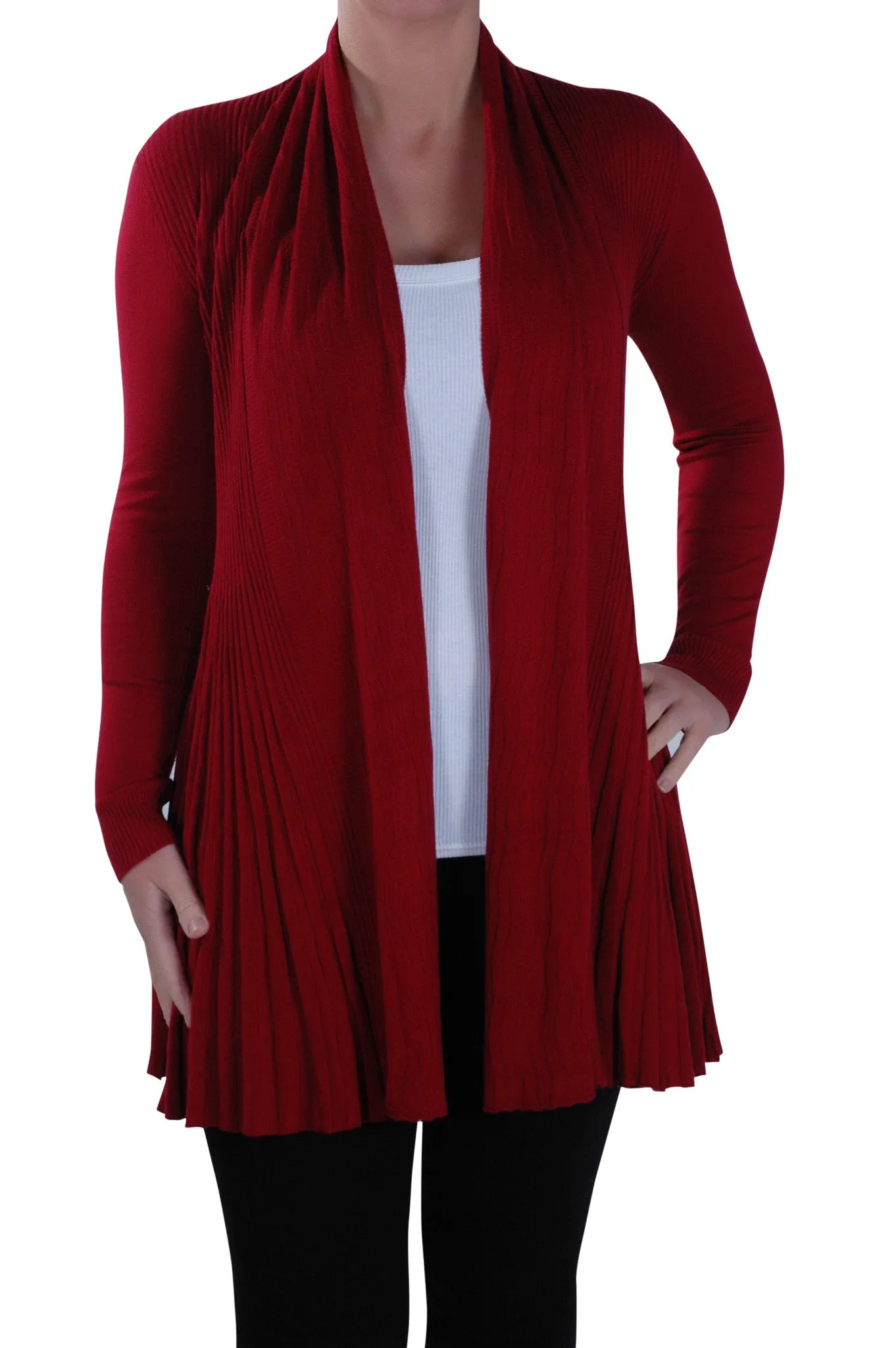 Open Front Knitted Cardigan