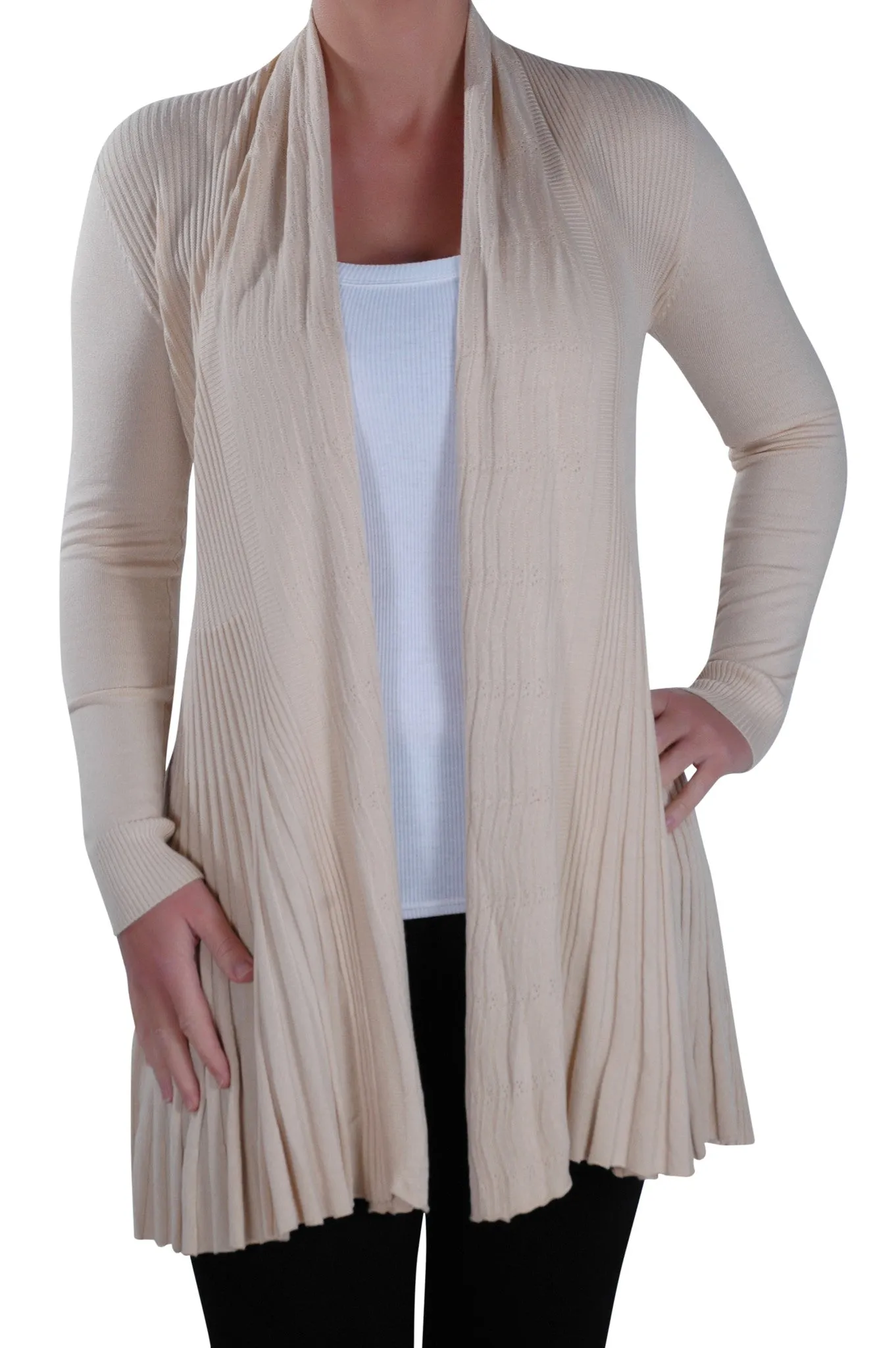 Open Front Knitted Cardigan