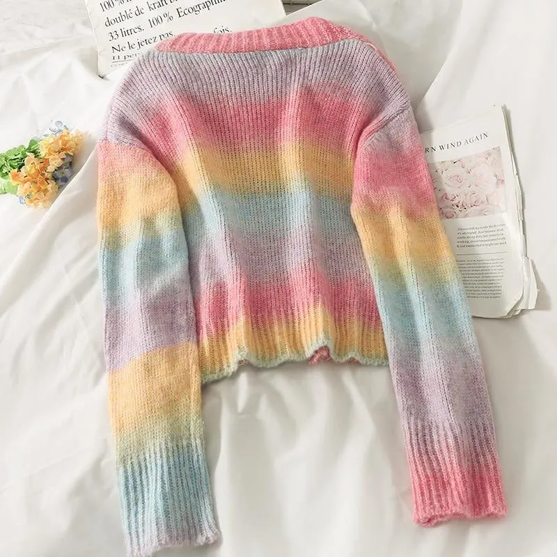 Pastel Rainbow Cardigan