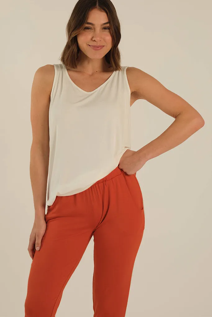 Peggy Bamboo Trouser - Flame