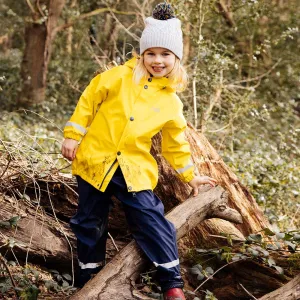 Rainy Day Waterproof Jacket and Dungarees Set Yellow