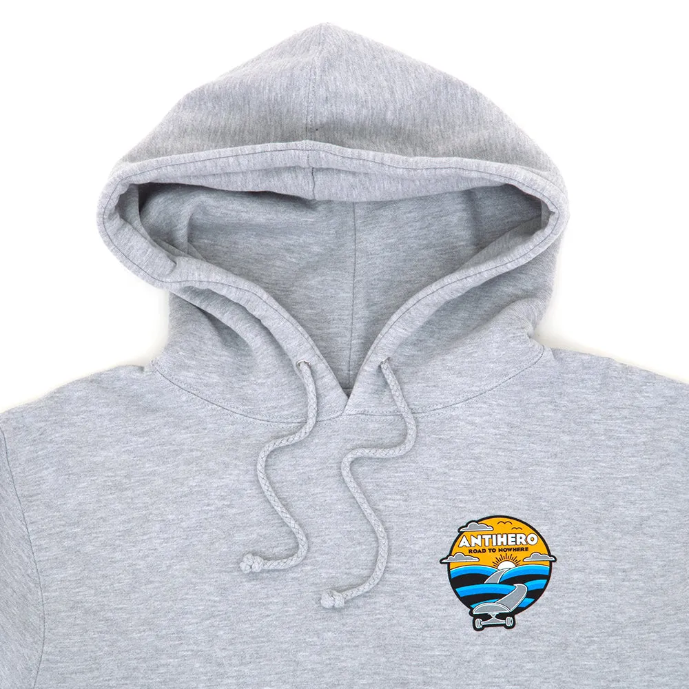 Road to Nowhere Pullover Hooded Sweatshirt (Grey Heather) (S )