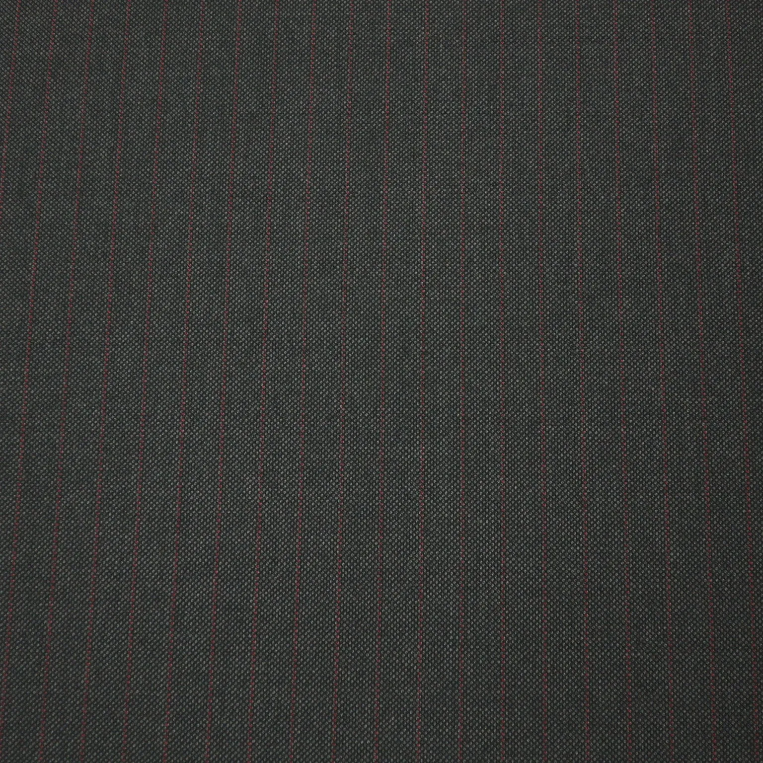 Slate Grey and Red Striped Windowpane Loro Piana Super 120's Wool Suiting Fabric