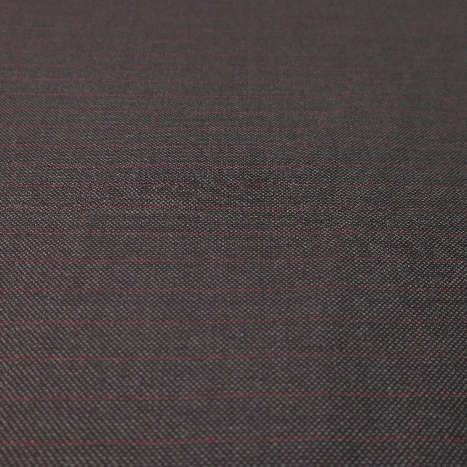 Slate Grey and Red Striped Windowpane Loro Piana Super 120's Wool Suiting Fabric