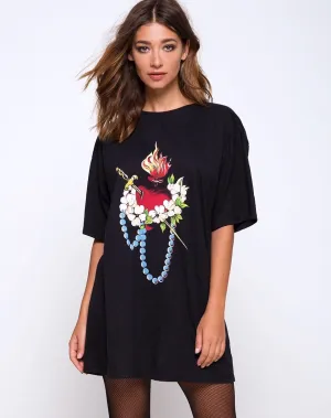 Sunny Kiss Oversize Tee in Sacred Heart