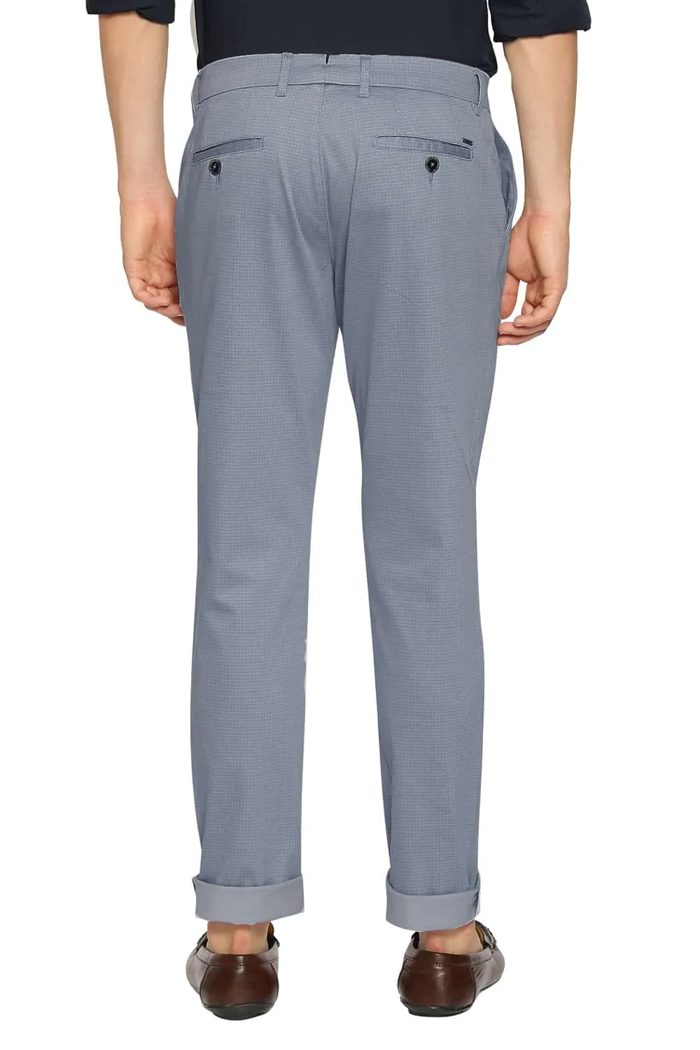 Tapered Fit Satin Stretch Trousers