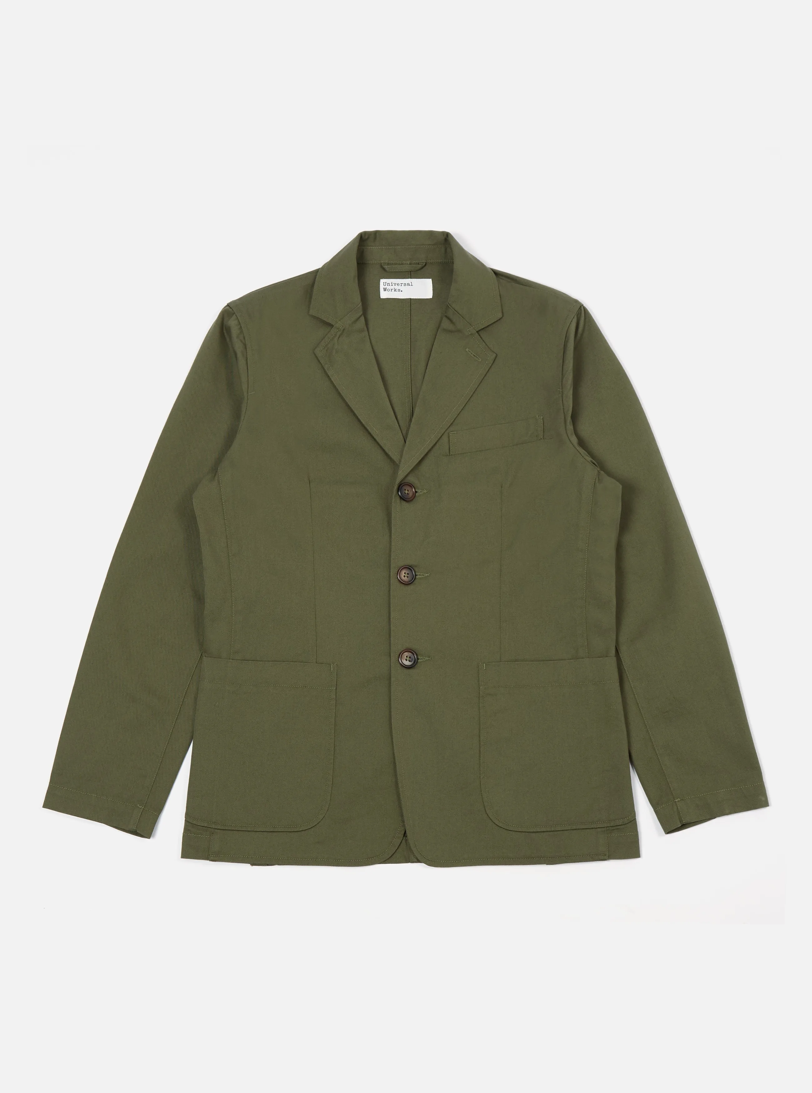 Universal Works London Jacket in Light Olive Twill