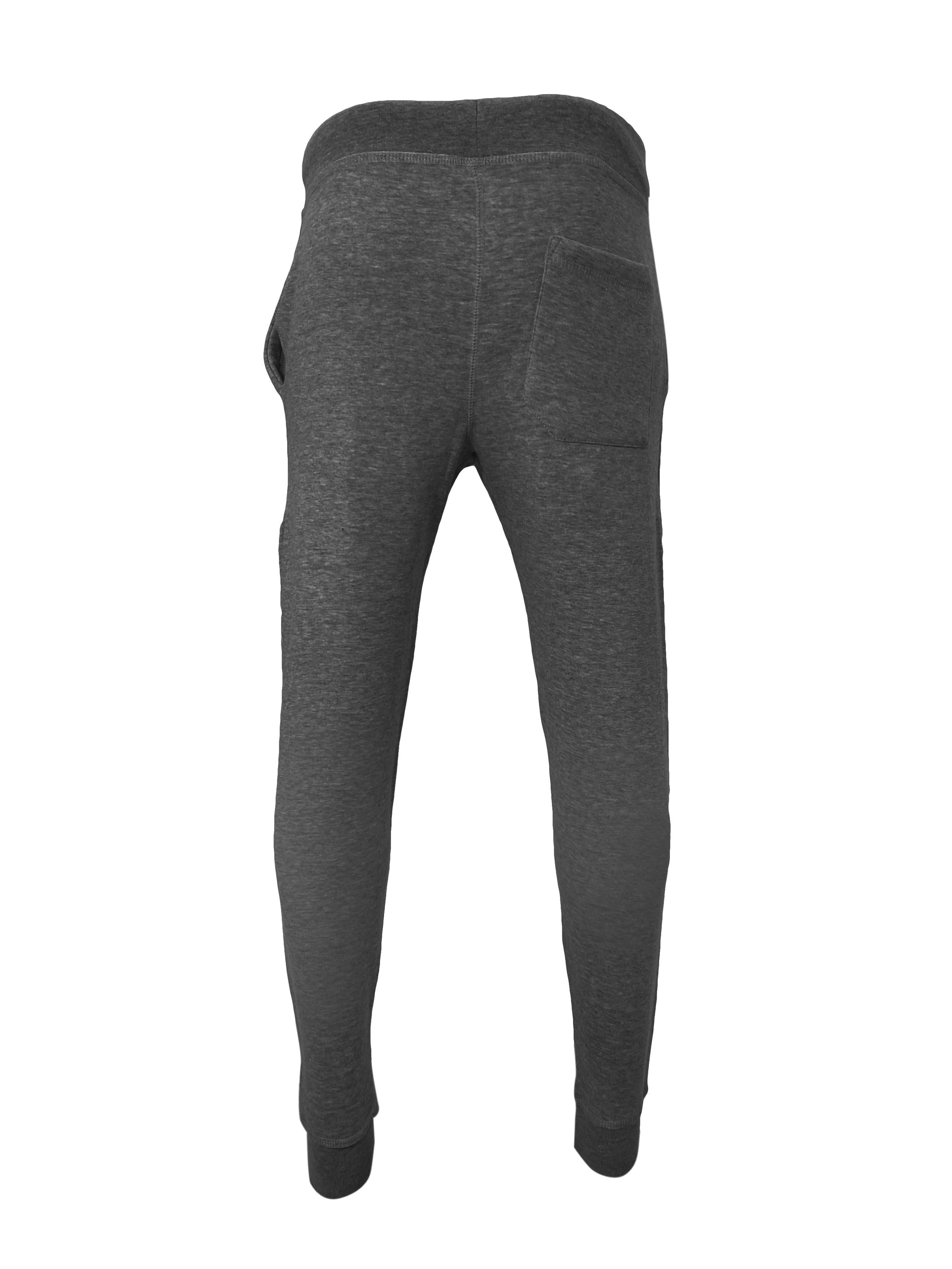 Venley Women's MADE IN USA Charcoal Grey Slim-Fit Fleece Joggers