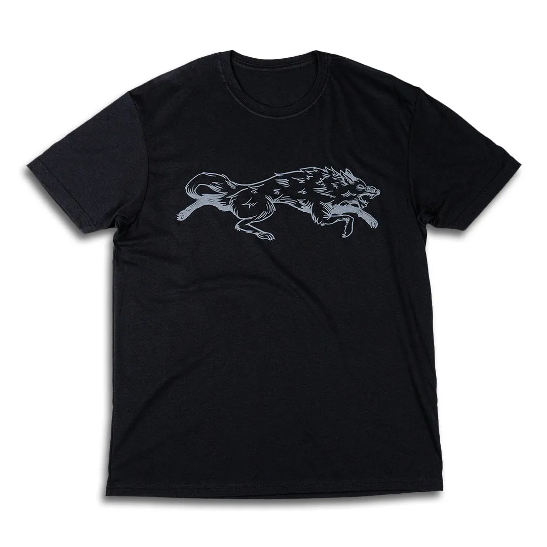 VINTAGE WOLF TEE SHIRT- BLACK