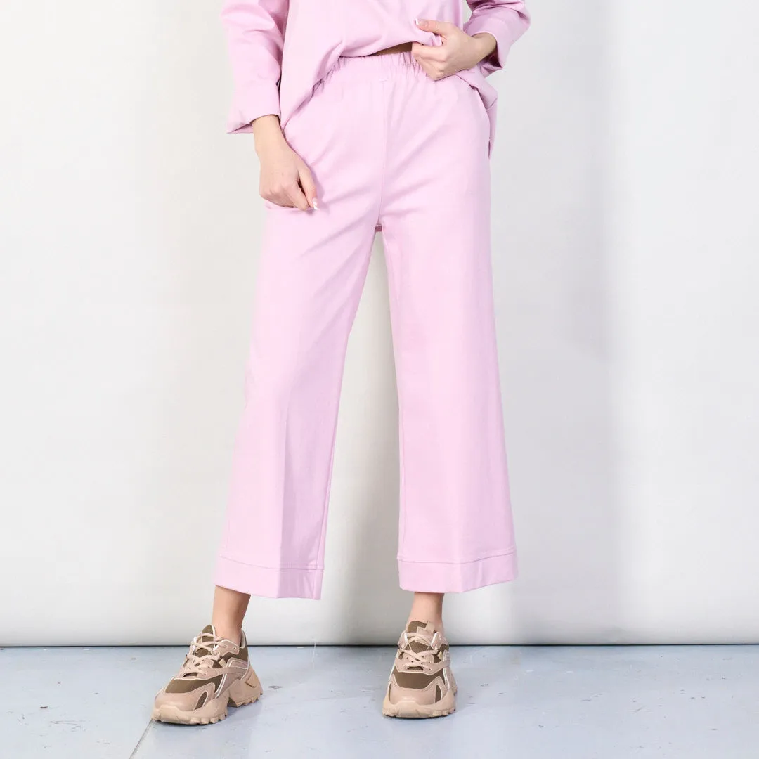 Wide-leg elastic waist trousers wholesale