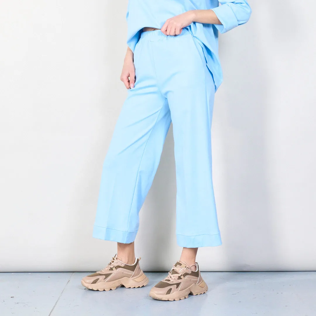 Wide-leg elastic waist trousers wholesale