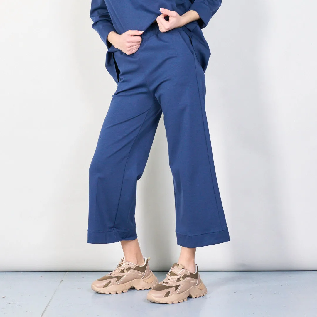 Wide-leg elastic waist trousers wholesale