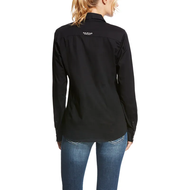 Women's Ariat Kirby Stretch Black Long Sleeve Button Down Shirt