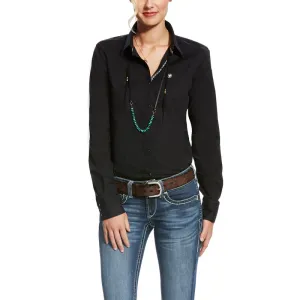 Women's Ariat Kirby Stretch Black Long Sleeve Button Down Shirt