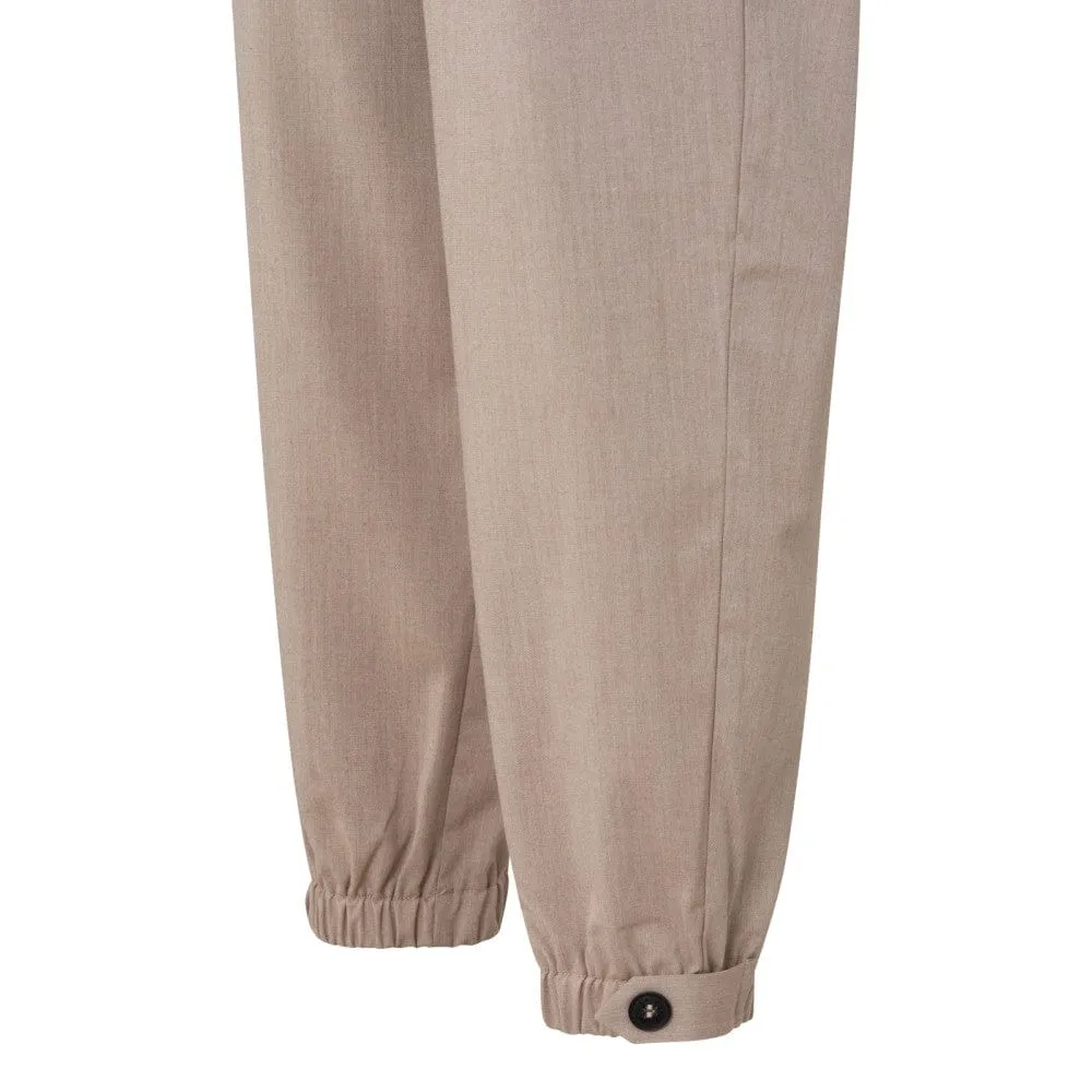 Yaya Woven Trousers with Elastic Waist Side Pockets