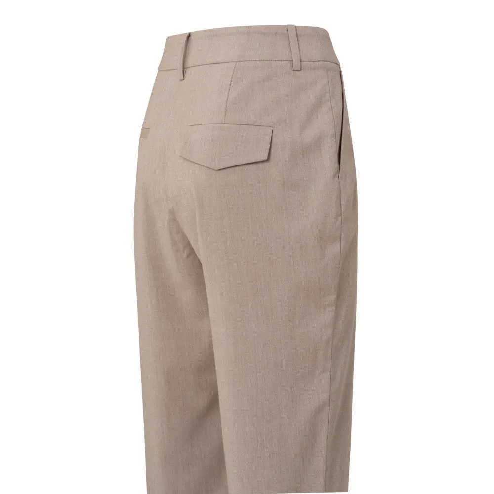 Yaya Woven Trousers with Elastic Waist Side Pockets